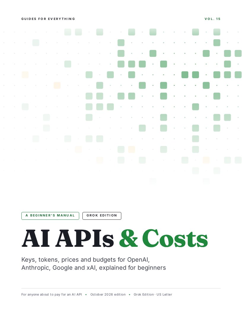 Cover of AI APIs & Costs (Grok Edition)